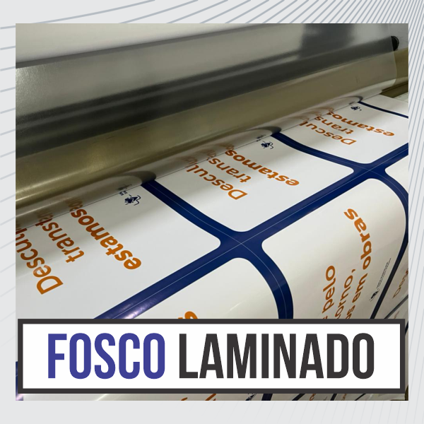 Adesivo FOSCO LAMINADO Uso interno *FOSCO* Com Laminação - Skemma ...