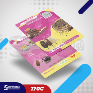 LASER A4 - COUCHÊ Frente e Verso 4x4 - 170g Couchê 170g A4 Folha 217x317mm Área de imp. 207x297mm  4x4 - FRENTE E VERSO - Cor CMYK Sem refile 