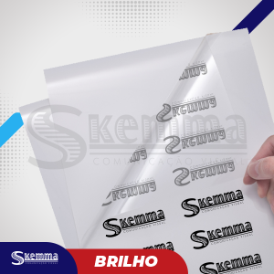 Adesivo TRANSPARENTE BRILHO Uso interno   Brilho Sem acabamento 