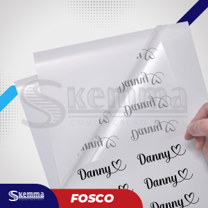 Adesivo TRANSPARENTE FOSCO. Uso interno   Fosco Sem acabamento 