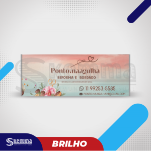 Faixa LONA BRILHO Lona 440g   Brilho Madeira Quadrada Lateral 