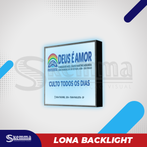Lona BACKLIGHT  PARA LUMINOSO Lona 440g   Brilho Sem acabamento e sem sobra Para luminoso
