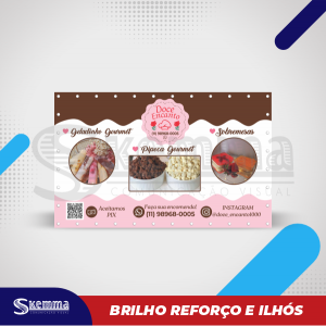 Lona Front BRILHO REFORÇO E ILHÓS Lona 440g   Brilho Reforço e ilhós a cada 25 cm 