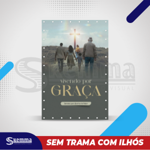 Lona sem Trama com Ilhós SEMI-BRILHO, sem marcas (Perfeito para fotos) Lona 440g  Ilhós sem reforço  