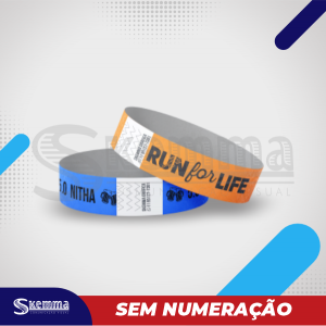 Pulseiras para eventos PVC Neon Área útil de Impressão 10 x 1,5 cm Impressão em Preto  SEM NUMERAÇÃO 